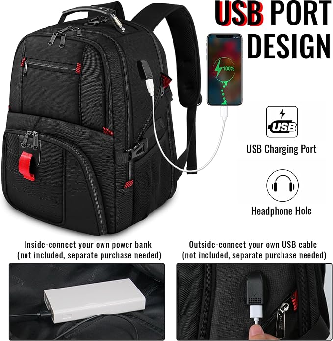 YOREPEK 18.4 Laptop Large Backpacks Fit Most 18 Inch Laptop - Image 3