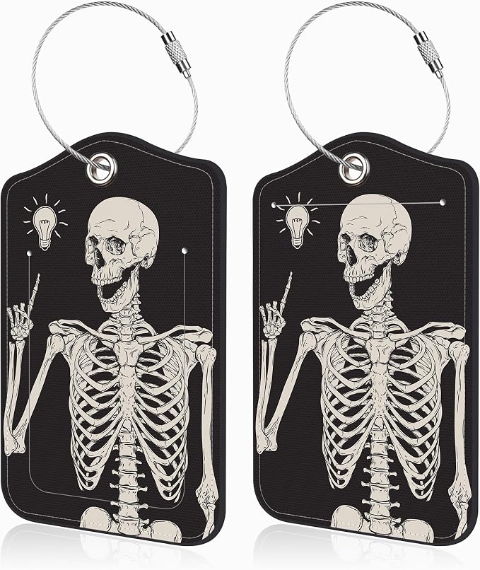 2 Pcs Human Skeleton Luggage Tags by Unknown