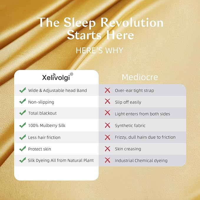 Silk Sleep Mask for Women and Men, Side Sleeper, 22 Momme Pure Mulberry Silk - Image 5