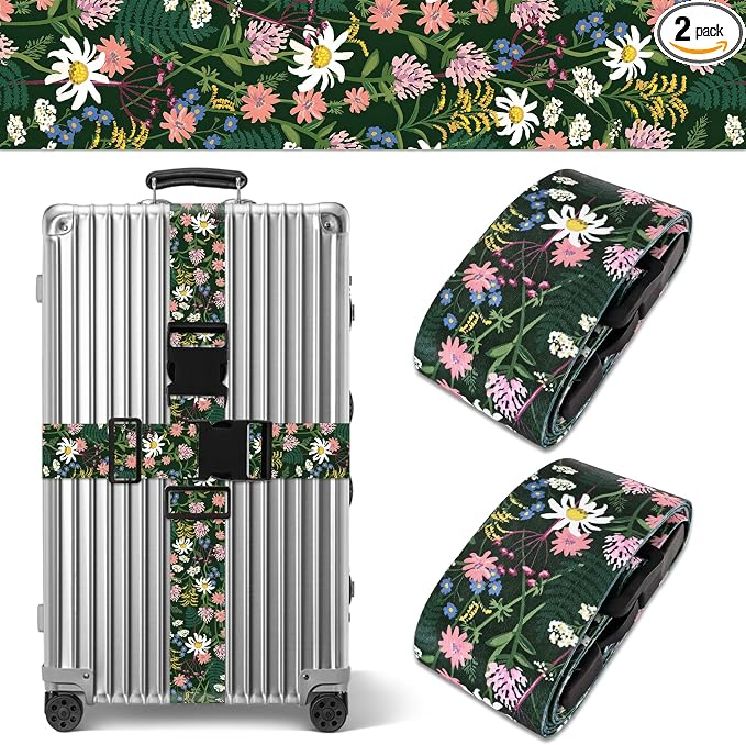 Wildflowers Luggage Straps for Suitcases TSA Approved, Luggage Identifiers for by Unknown