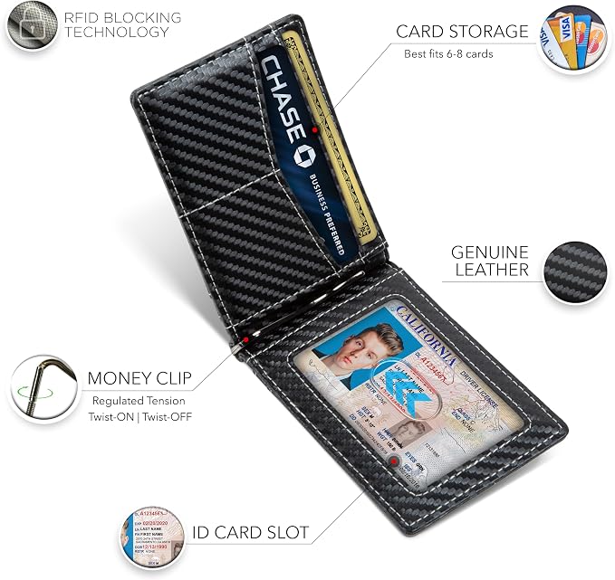 SERMAN BRANDS RFID Blocking Wallet Slim Bifold - Image 6
