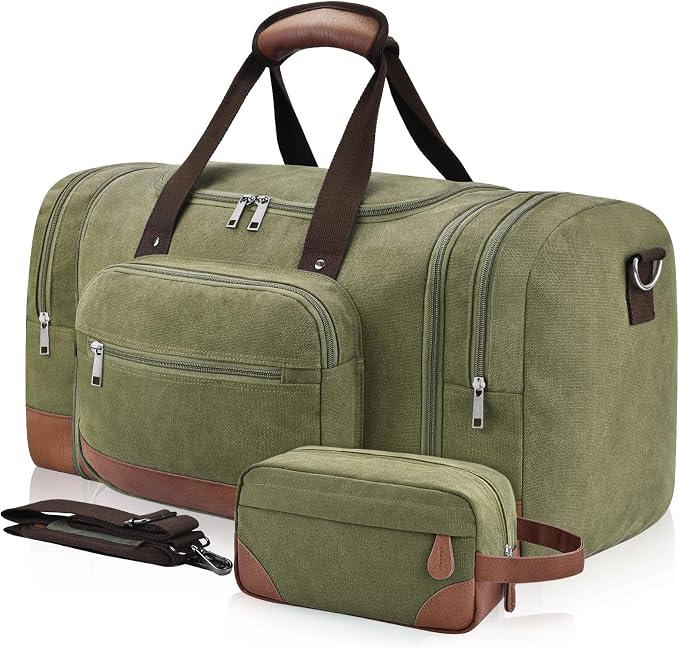 Dimayar Duffle Bag for Men, Expandable to 50L Large-Capacity Weekender by Dimayar