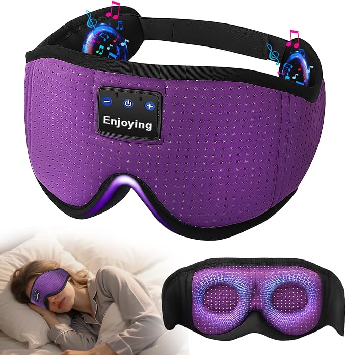Sleep Headphones, Sleep Mask Bluetooth Wireless Music Eye Mask, Sleeping Mask by Unknown
