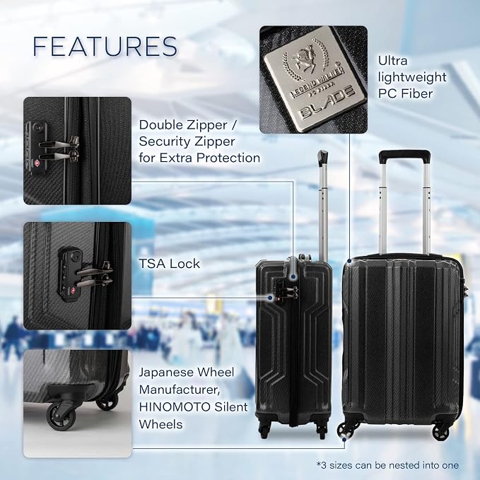 LEGEND WALKER BLADE-Ultralight PC Fiber Luggage, 5604-48-WHCB - Image 4