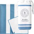 Bright Blue Microfiber Beach Towel by Laguna Beach Textile Co by LagunaBeachTextileCompany