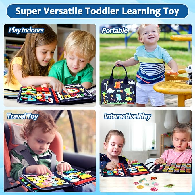 Qizfun Busy Board Montessori Toy - Image 4