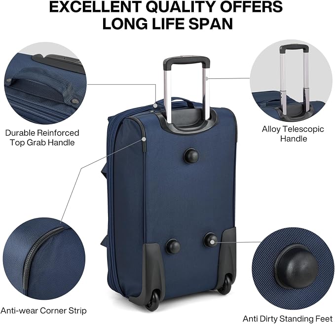 Hanke Expandable Carry On Luggage Suitcases - Image 8