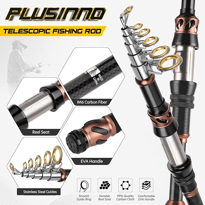 PLUSINNO Fishing Rod and Reel Combos - Image 3
