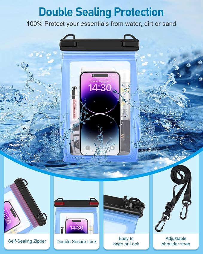 Large Waterproof Phone Pouch, Floating Dry Bag - Image 3