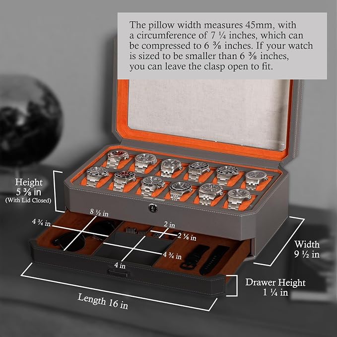 ROTHWELL 12 Slot Leather Watch Box - Image 2