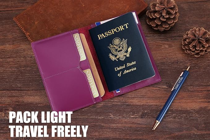 STAR VISTA Albatross Leather Travel Passport Holder, Minimalist Design - Image 5