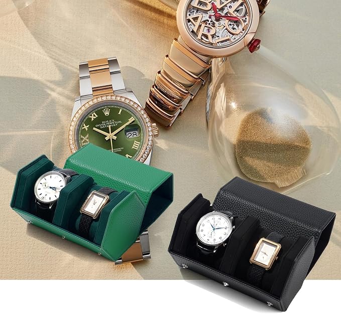 Oirlv Luxury Hexagonal Leather Watch Travel Case Watch Organizer Case - Image 4