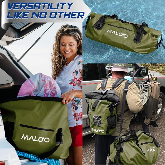 Malo'o Waterproof Dry Bag Duffel 40L/60L/100L, Roll Top Duffel Keeps Gear Dry - Image 6