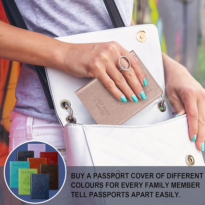 TIGARI Passport Holder for Travel Women Men, PU Leather Passport Wallet Cover - Image 7
