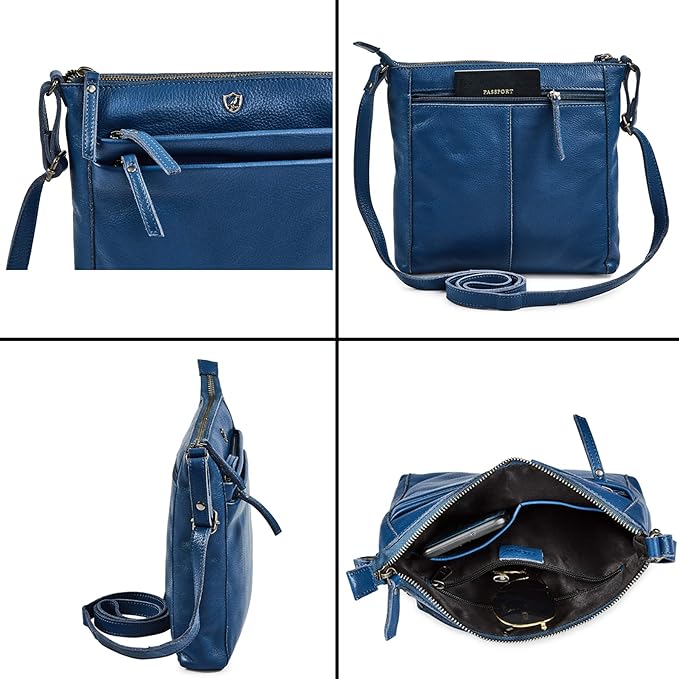 Small Soft Genuine Leather Crossbody Purse Women’s Sling Crossover Shoulder - Image 5