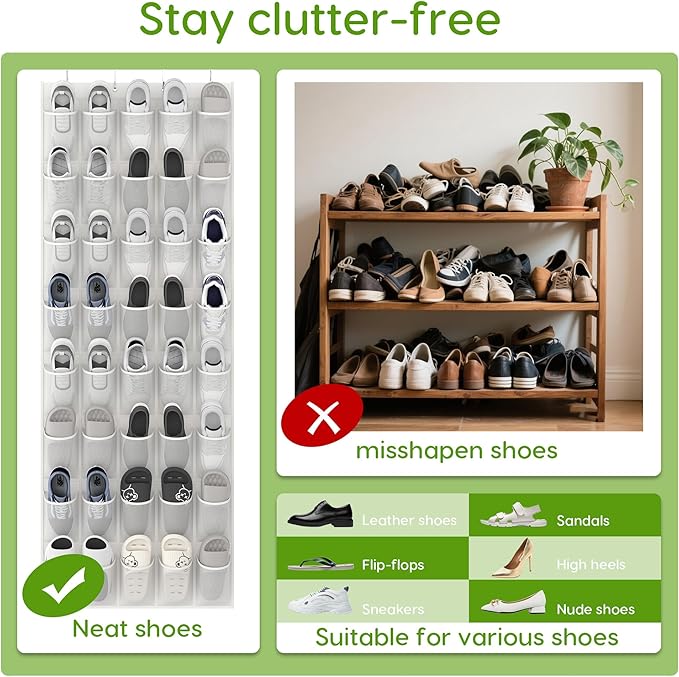 Unjumbly Over the Door Shoe Organizer - Image 6