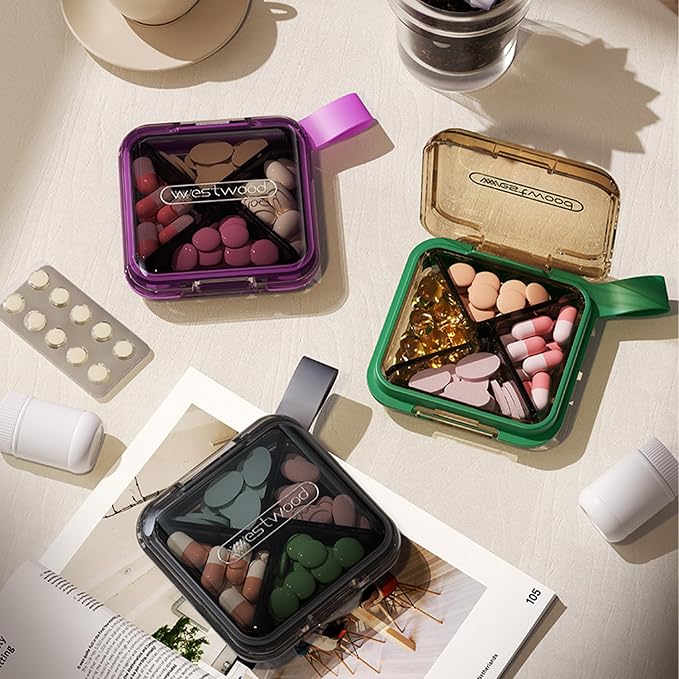 1 Pack Grey Pill Organizer - Image 2