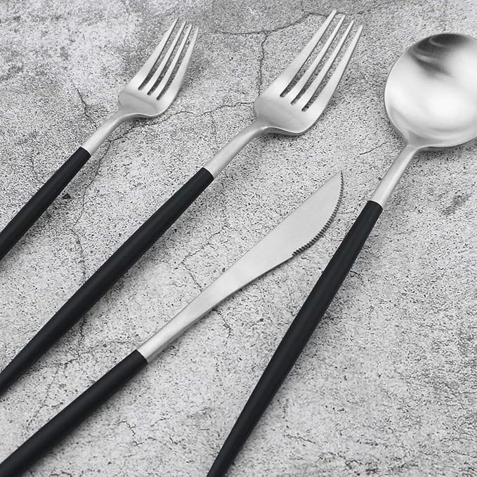Gugrida 20-Piece 18/10 Stainless Steel Flatware Silverware, Luxury Dinnerware - Image 7