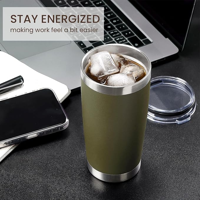 MEWAY 20oz Tumbler 8 Pack Double Wall Vacuum Insulated Travel Mug Bulk - Image 4