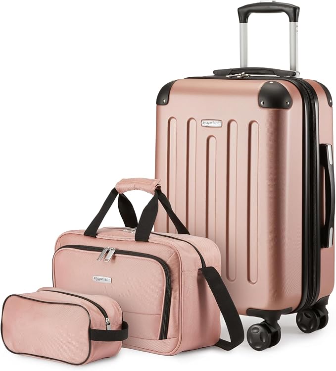 Amazon Basics 3-Piece Luggage Set, Including Carry-On Luggage, and 10" Compact by AmazonBasics