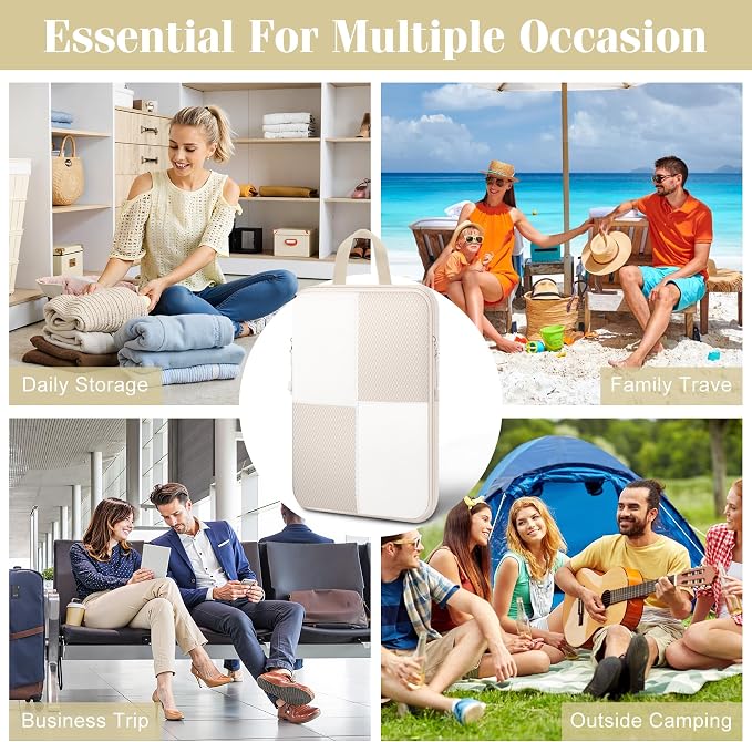 8 Set Compression Packing Cubes Travel, Lightweight Expandable Travel Cubes - Image 7