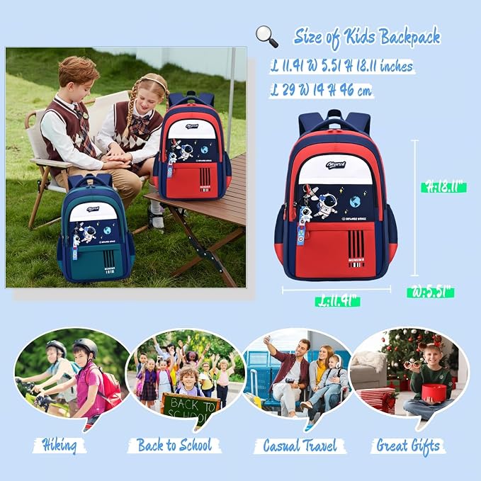 Astronaut-space Backpack for Boys-Girls Elementary Middle School Backpack Book - Image 3