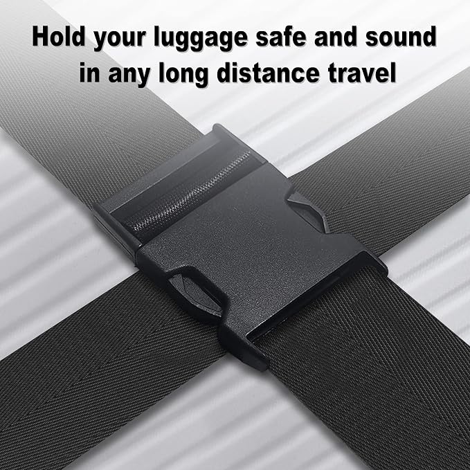 Luggage Straps for Suitcases TSA Approved Travel Belt 4 Pack by Chelmon - Image 4