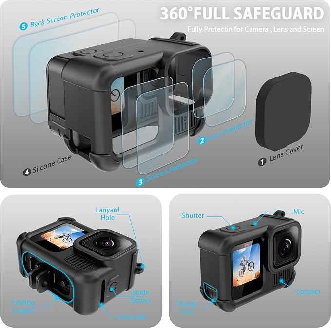 FitStill Carrying Protective Case Include 60M/196FT Underwater Waterproof - Image 6