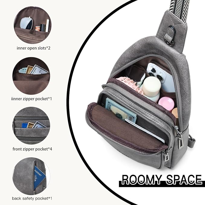 Sling Bag for Women Crossbody Bags Sling Purse Cross Body Backpack Vegan - Image 4