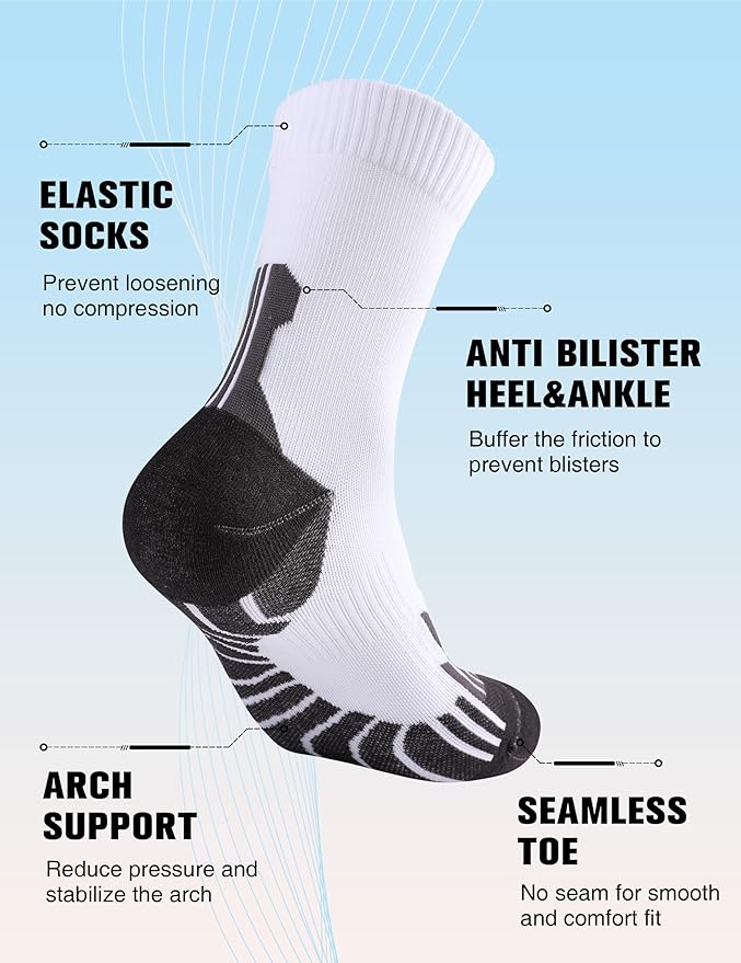Compression Crew Running Socks: Athletic Socks - Image 5