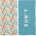 SUN'Y Waffle Microfiber Beach Towel – Sand Free, Quick Dry, Ultra Absorbent by SUNY
