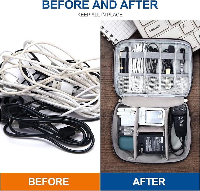 VOCUS Electronics Organizer Travel Cable Organizer Bag - Image 3