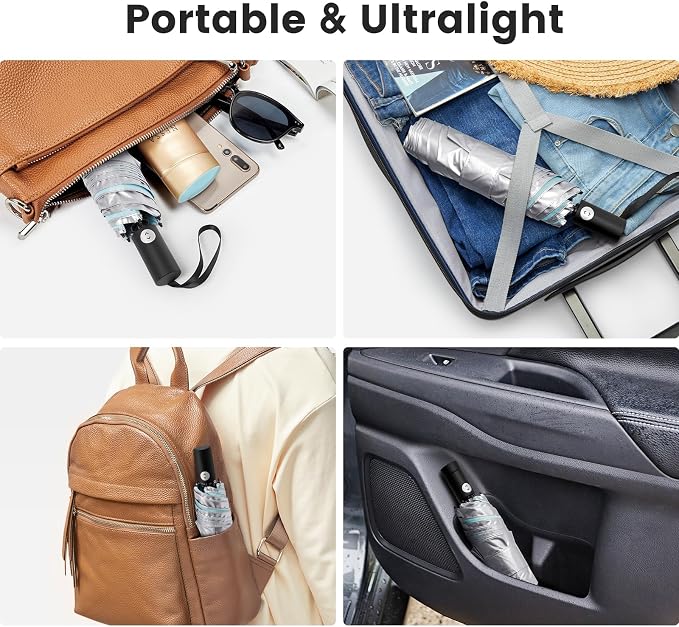 G4Free 43 Inch Travel Umbrella Ultralight UPF 50+ UV Protection Compact Sun - Image 8
