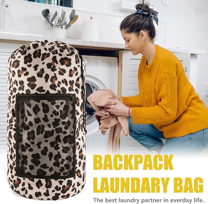 Laundry Bag Backpack, Dirty Clothes Travel Bag - Image 3