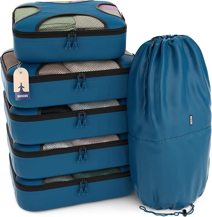 Shacke 6 Set Packing Cubes for Travel by Shacke