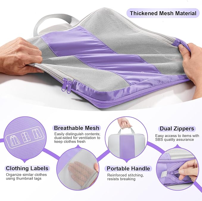 8 Set Compression Packing Cubes - Image 6
