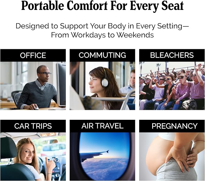 Gel and Memory Foam Seat Cushion – Office – Ergonomic Cushion Pad - Image 9