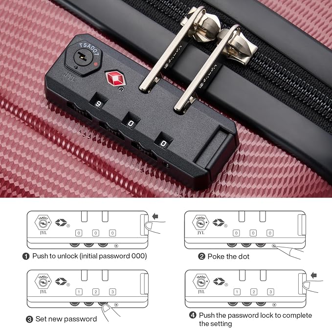 Hanke Luggage Sets 3 piece Carry On Luggage - Image 7