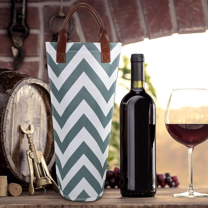 Tirrinia Single Wine Carrier Tote, Insulated Wine Cooler Bag - Image 7