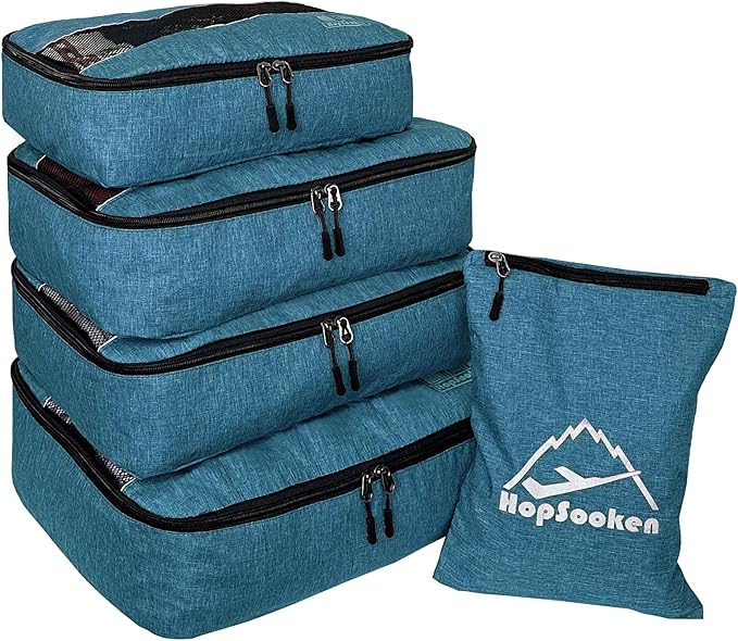 5 Set Packing Cubes for Travel Large Suitcase Luggage Organizer Bags Travel by HOPSOOKEN