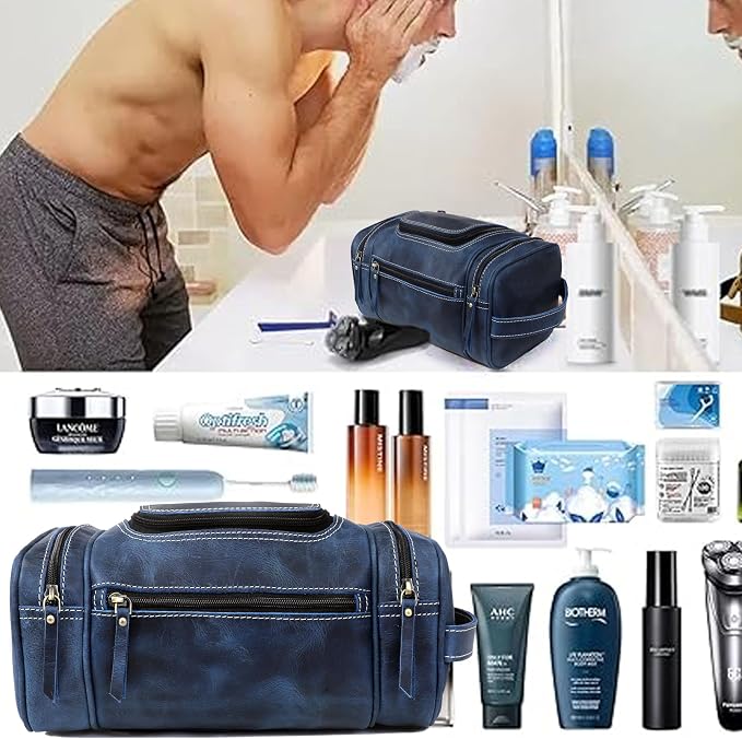 VC VINTAGE COUTURE Leather Toiletry Bag - Image 2