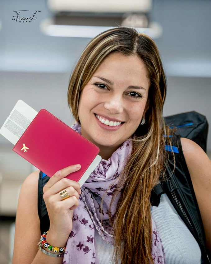 Passport Holder for Travel Essentials, RFID Blocking Passport Cover Case for - Image 5
