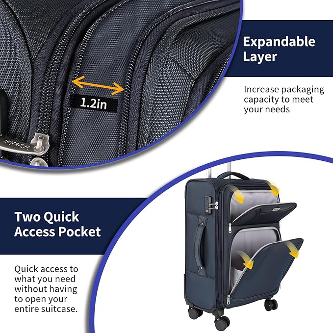 3-Piece Softside Expandable Luggage Set - Image 3