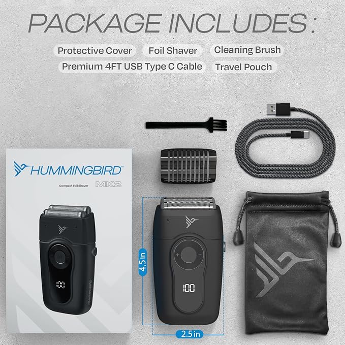 HUMMINGBIRD MK2 Compact Foil Shaver – No Nick, No Cut, No Razor Burn Face Shaver - Image 6