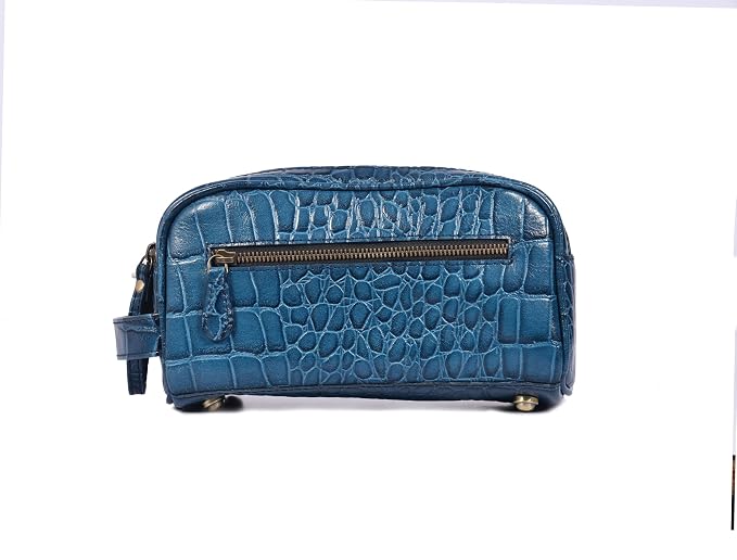 10" Premium Leather Toiletry Travel Pouch - Image 3