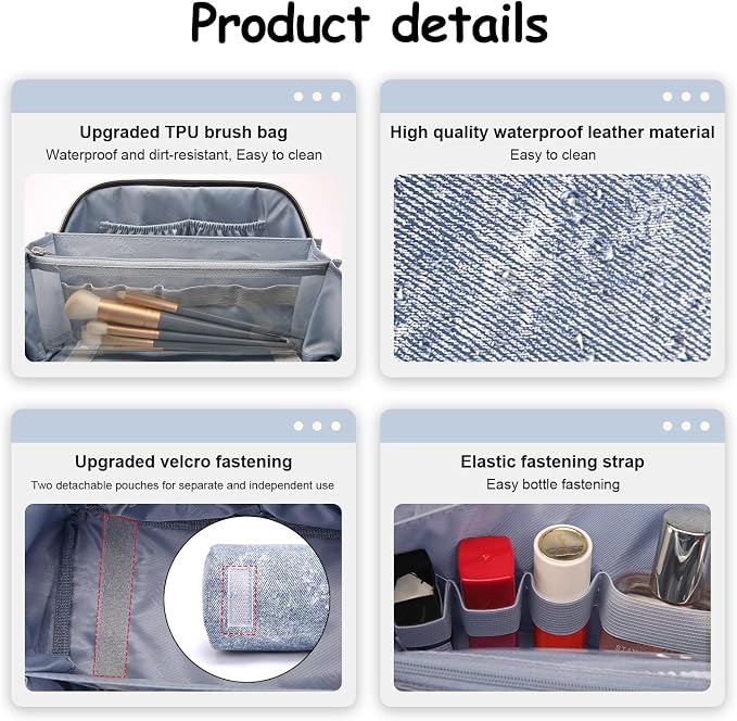 Travel Makeup Bag Cosmetic Bags - Image 4