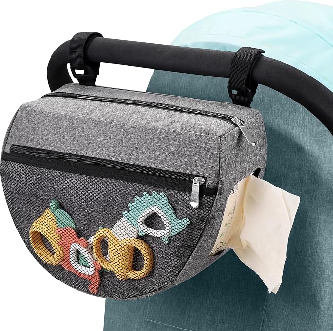 Accmor Insulated Side Sling Stroller Saddle Bag Organizer, Universal Stroller - Image 2