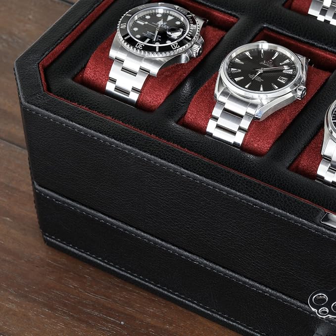 ROTHWELL 12 Slot Leather Watch Box - Image 7