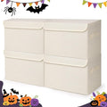 Large 22 Quart Linen Fabric Foldable Storage Bin Cube Organizer Basket by Bagnizer