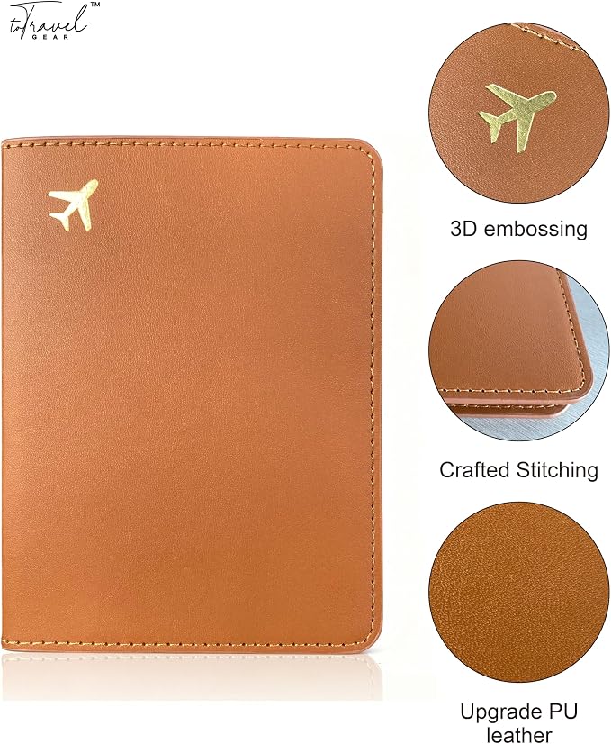 Passport Holder for Travel Essentials, RFID Blocking Passport Cover Case for - Image 5